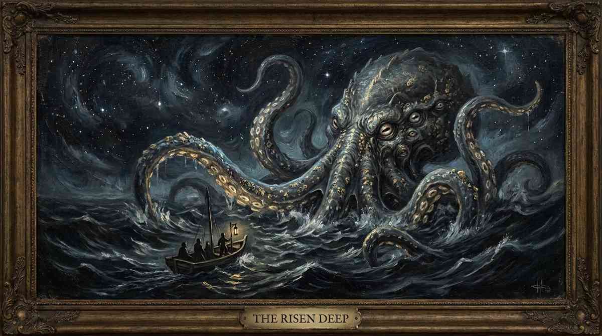 Cthulhu Mythos collector guide — cosmic horror entity rising from the depths | Studio Everart