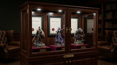 Limited edition horror collectibles — three numbered premium statues in display | Studio Everart