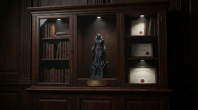 Premium horror collectibles display — rare books and limited edition statues | Studio Everart