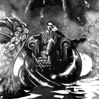 H.P. Lovecraft art print by Francesco Manna — 30×40cm exhibition quality B&W | Studio Everart