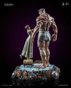 Frankenstein Creators Edition statue – rear view of the Creature and Mary Shelley figure
