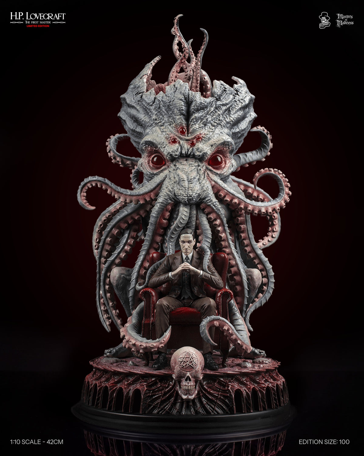 H.P. Lovecraft Forbidden Edition — hand-painted polystone statue | Studio Everart